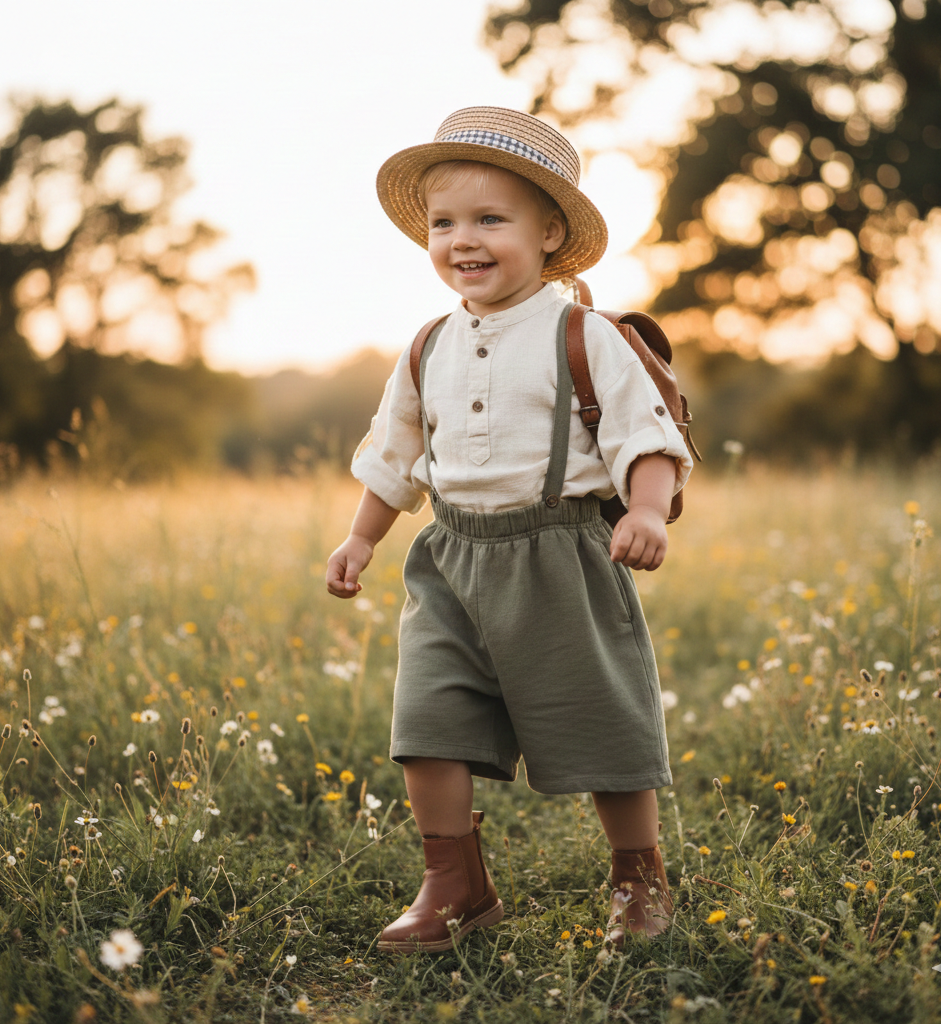 Child wearing a casual outdoor outfit